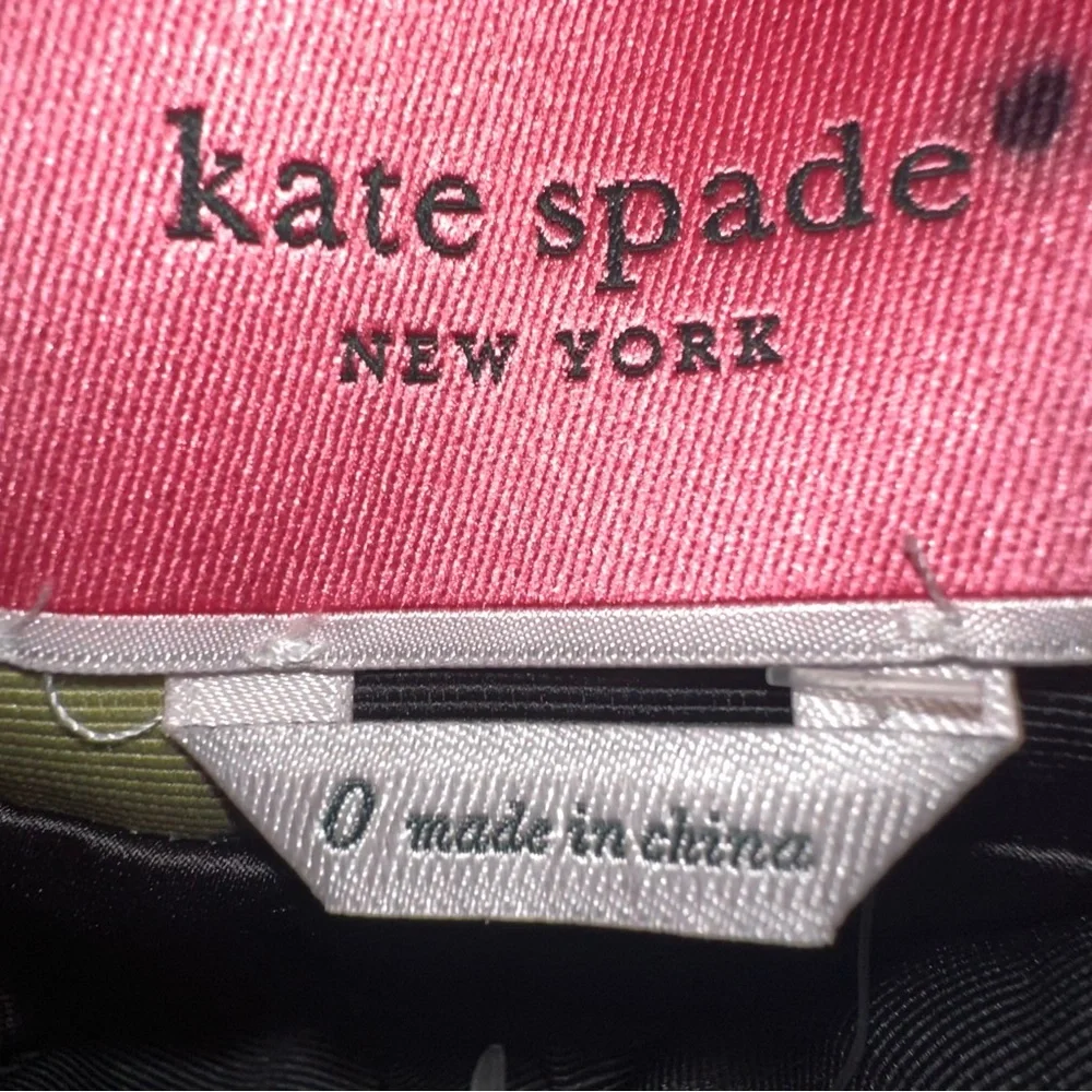 Kate Spade Just Rosy Beau Bow‎ Sweetheart Neck Puff Sleeve dress Size 0